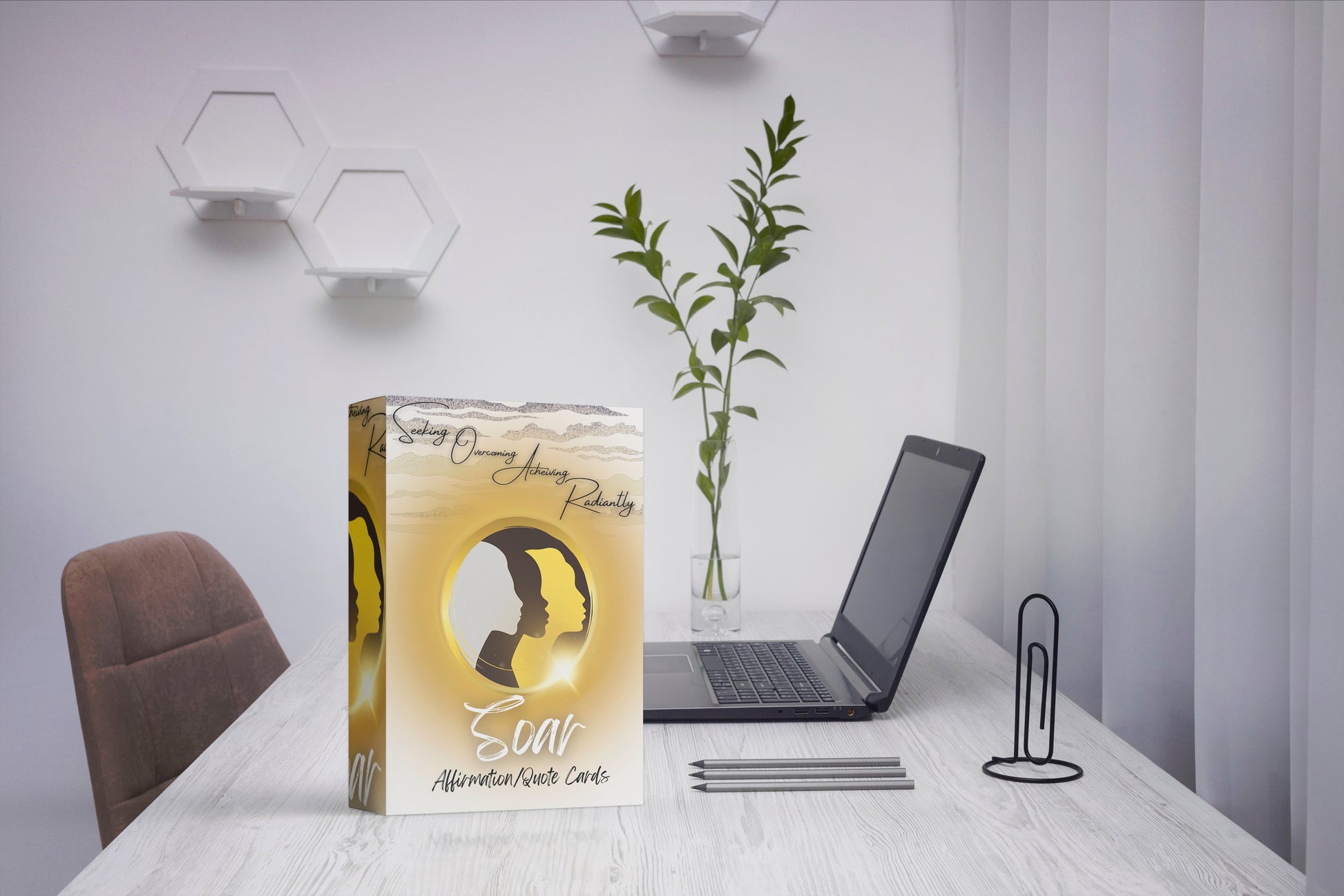 Each card comes with a stand to feature empowering affirmations in bold, easy-to-read text,  these cards provide a tangible way to uplift spirits and cultivate positivity, no matter the circumstances. Empower yourself or a loved one today with the gift of affirmation, inclusively designed for all to enjoy.